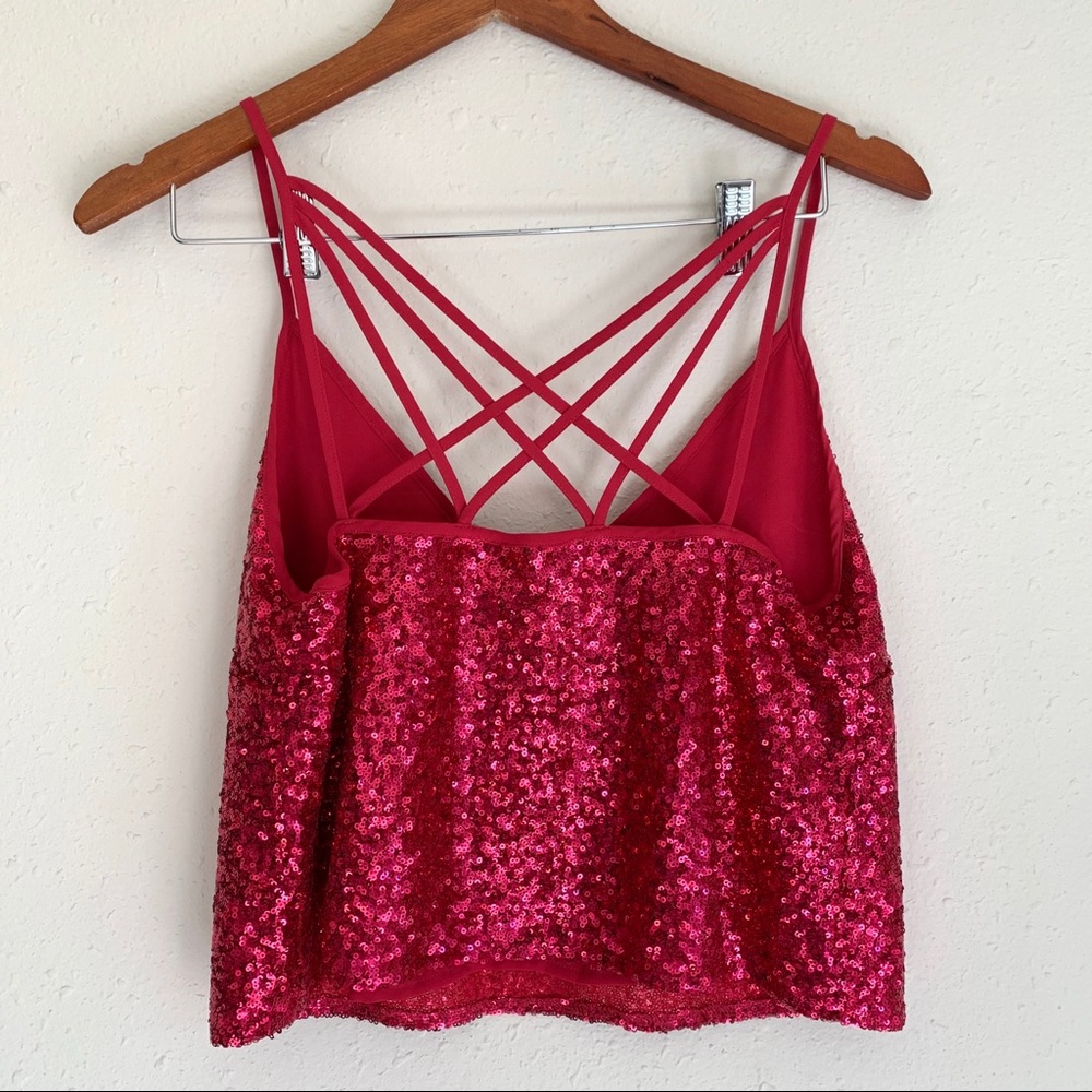 ❌SOLD❌/ Express X Olivia Culpo Sequin Top Sz S - Picture 11 of 14